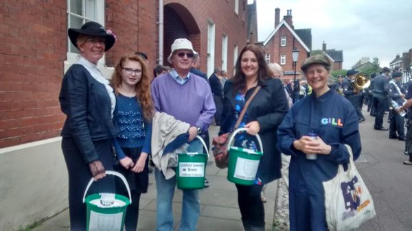 Some of the Waterworks Trust Gang collection during the Lichfield Bower 2015